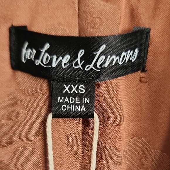 For Love And Lemons Brown Cutout Shoulder Blazer - Picture 2 of 4